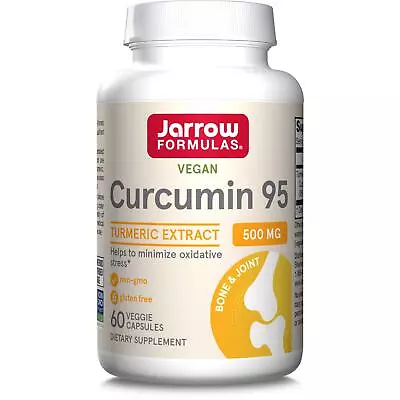 Jarrow Formulas Curcumin 95 500mg 60 Veggie Capsules Turmeric Joints Immune • £26.77