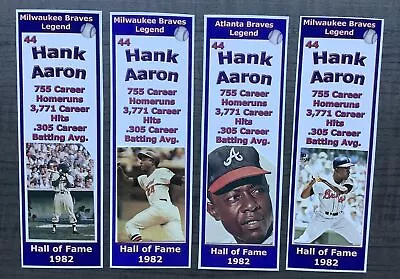 Milwaukee Braves Atlanta Braves / Hank Aaron Bookmark Set • $13.99