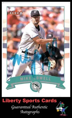 2002 Fleer Mike Lowell #337 Authentic Autographed Card Florida Marlins • $2.99