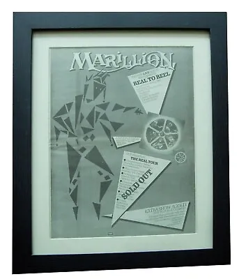 Marillion+reel To Reel+tour+poster+ad+rare Original 1984+framed+fast World Ship • £79.95