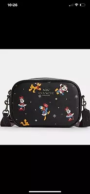 COACH Disney X Coach  Jamie Camera Bag With Holiday Print Black Multi CN027 • £111.79