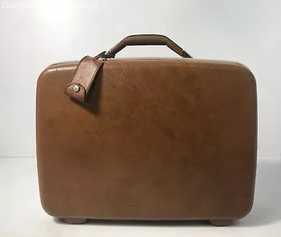 Vintage Samsonite Mid Century Modern Hard Side Suitcase Travel Luggage Brown • $29.99