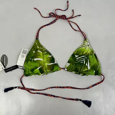 La Blanca Size 10 Reversible Bikini Top Adjustable Padded Blue Green NEW • $27