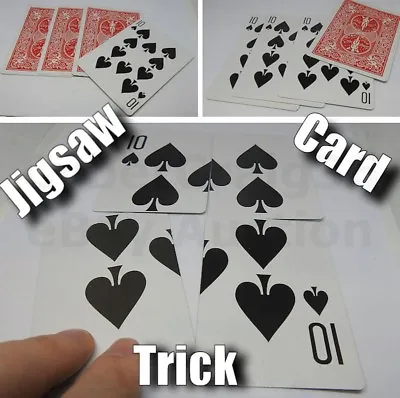 £3.99 • Buy Jumbo Jigsaw Playing Card Trick Magic Gimmick Gaff 10 Spades New Packet Close Up