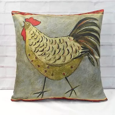 Nordic Chicken Cushion Cover Vintage Country Style Farmhouse Decorative Animal • £7.99