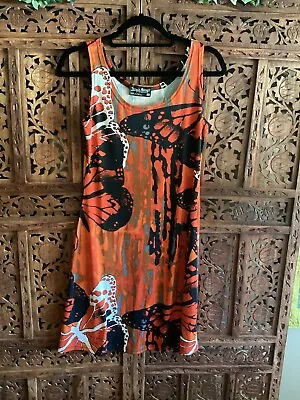 Tango Mango Tank Dress Women’s Sleeveless Scoop Neck Butterfly Print Sz S/M • $17