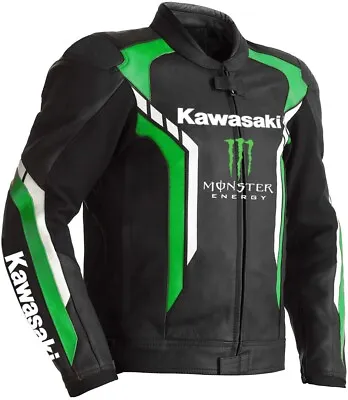 Kawasaki Leather Jacket Kawasaki Monster Energy Ninja Motorcycle Jacket Padded • $195