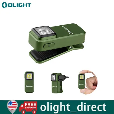 Olight Oclip Clip Light With Dual Light Sources USB-C Rechargeable IPX5-OD Green • $29.99