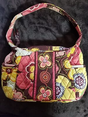 Vera Bradley Buttercup Floral Pink Yellow Br Quilted Shoulder Bag Purse RETIRED  • $19.99