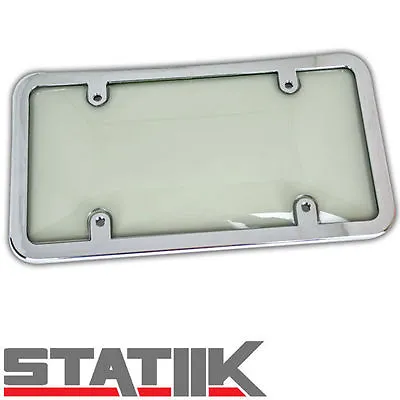 $7.88 • Buy 1pc License Plate Frame And Smoke Tint Shield Protector Cover S2