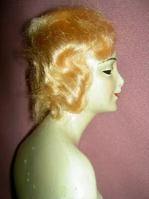 RARE Sgnd: MUNZERLITE Boudoir Doll Bust 1920's Elegant Composition Night Light  • $219