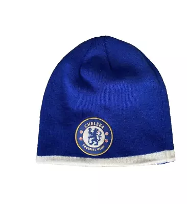 Chelsea FC Royal Blue Knitted Beanie Winter Hat Football Club Badge Official • $15.34