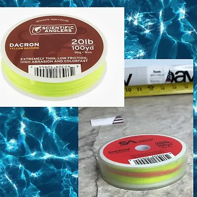 Scientific Anglers Dacron Fly Line 100 Yards 20 Lbs Yellow Thin Fishing Low Fric • $15.97