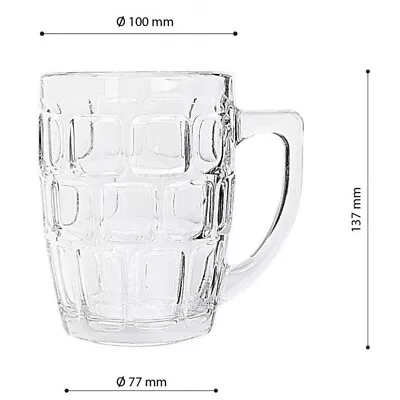 3x Large 710ml Glass Coffee Mugs Café Latte Mug Cappuccino Tea Cup Drinking Cup • £13.95