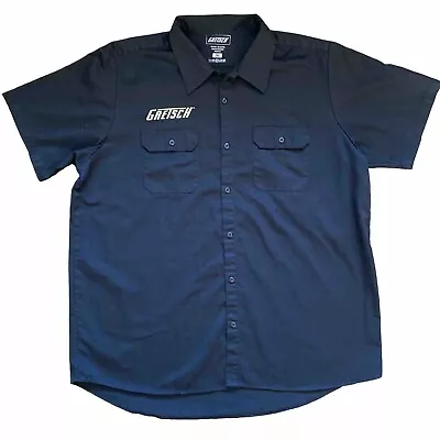 Genuine Gretsch Electromatic Logo Black Men's Work Shirt Size 2XL #0991939506 • $24.95