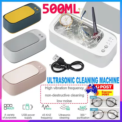 Portable Ultrasonic Cleaner Box Watch Jewellery Glasses Cleaning Machine Tool AU • $8.15