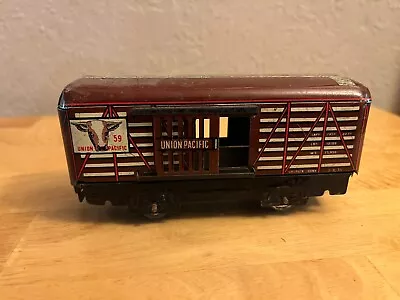 Vintage Marx O Union Pacific #59 Tin Litho Cattle Livestock Car • $9.95