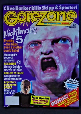 $22.38 • Buy Gorezone 10 Freddy Nightmare 5 Sexbomb 4 Posters NOT Fangoria 1989 Starlog
