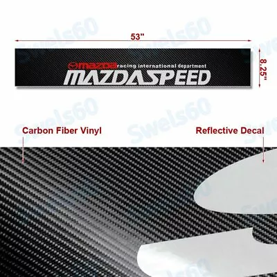 Windshield Carbon Fiber Vinyl Banner For MAZDASPEED Mazda 3 6 RX7 Decal Sticker • $16.89