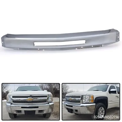 Chrome Front Bumper Fit For 07-13 Chevy Silverado 1500 09-13 2500/3500 GM1002831 • $66.42