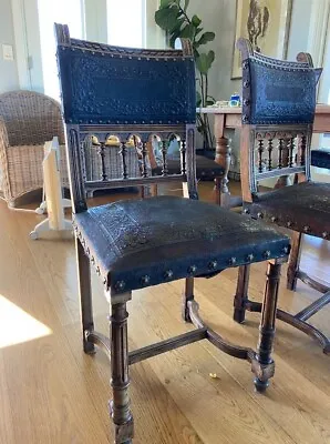 Antique Spanish Dinning Chairs - 8 • $2000