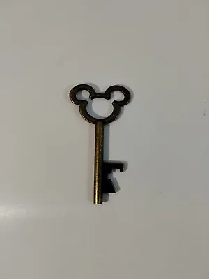 Mickey Mouse Shaped Bottle Opener Polished Brass Toned Skeleton Key Chain VG+ LN • $1.76