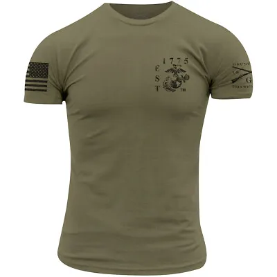 Grunt Style USMC - Eagle Globe & Anchor Basic T-Shirt - Military Green • $25.99