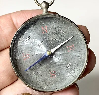 Vintage Compass Pendant Made In Japan 1950s 60s Hiking Camping • $75