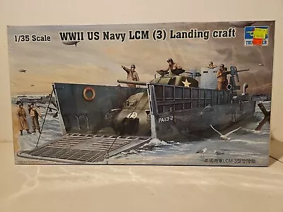 Trumpeter #00347 WWII US Navy LCM (3) Landing Craft 1:35 Scale Model Ship NISB • $84