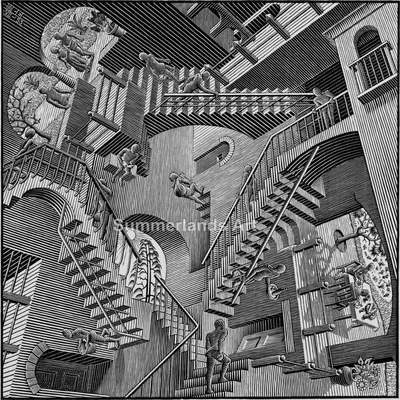 £28.99 • Buy MC Escher Relativity Giclee Fine Art Print Paper Or Canvas Large Various Size