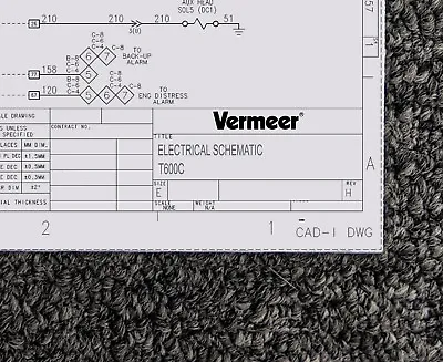 Vermeer Trencher T600C Electrical Wiring Diagram Manual • $209.30