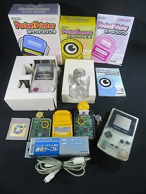 Game Boy Pocket Camera Printer Clear Console Nintendo GB Gameboy Color Gbc Japan • £197.89