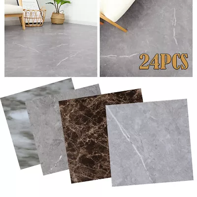 24pcs 54 Sq.ft Self Adhesive Vinyl Floor Planks PVC Marble Floor Sticker Tiles • $45.99