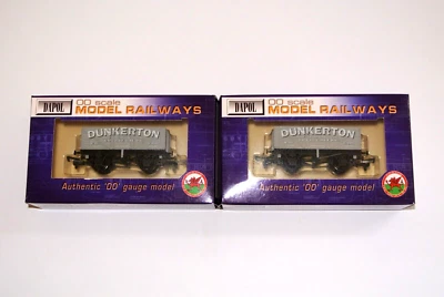 £38 • Buy 2 X Dapol B335 7-Plank Open Wagon Dunkerton Nr Bath 1117 Grey + Coal  Unused