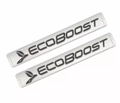 2pcs Ecoboost EcoBeast Emblem For Rear Trunk Fender Side Decal (Black Silver) • $17.99