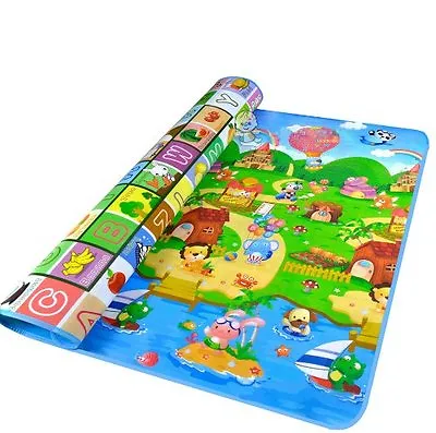 £16.99 • Buy Large Crawling Educational Game 2 Side Kids Play Mat Rug Foam Picnic Carpet