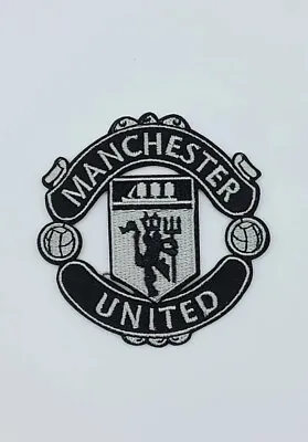 Manchester United Premier League Soccer Iron-On Embroidery Patch Est. 3  Black • $9.99