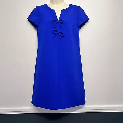 J.Crew Women Blue Cocktail Dress 2 Womens Business Attire J Crew Bow Easter Wear • $21.95