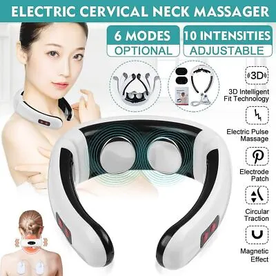 Electric Cervical Pulse Neck Massager Muscle Relax Massage Magnetic Therapy US • $11.96