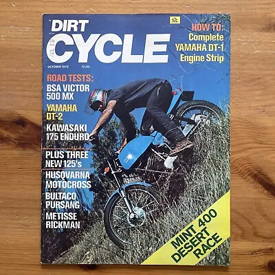 Vintage October 1972 Dirt Cycle Motorcycle Magazine Mint 400 Desert Race • $20.36