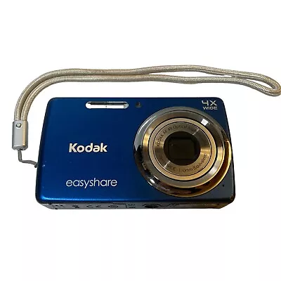 Kodak EasyShare M532 14.0MP 4x Zoom Blue Digital Camera No Focus For Parts Only • $12.99