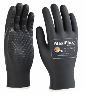 Atg Maxiflex Endurance Micro Dot Work Gloves 34-847 • £4.99