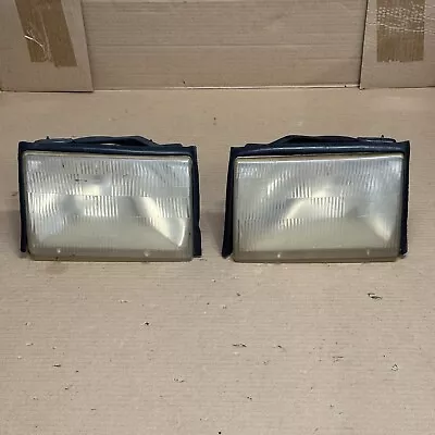 87-93 Mustang LH & RH Headlight Assembly Lamp Front Brackets Head Lights OEM 441 • $49.99