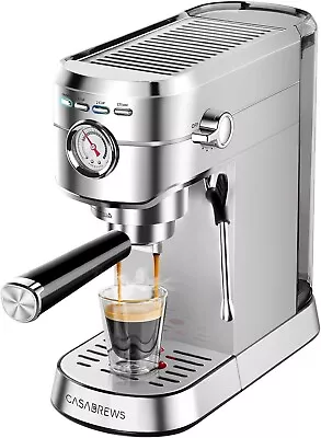 Espresso Maker 20 Bar With Milk Frother Steam Wand 34 Oz Removable Water Tank • $69