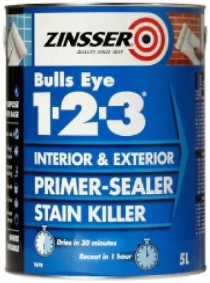 Zinsser Bulls Eye 1-2-3 Primer-Sealer & Stain Killer • £20.16