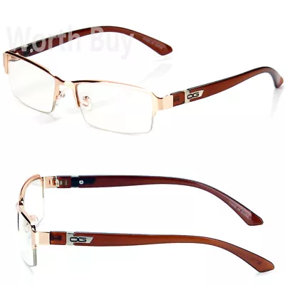 Half Rim Men Women OG Eyewear Clear Lens Frame Eye Glasses Designer Fashion Nerd • $8.95