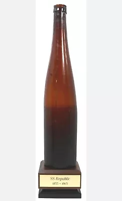 1865 SS Republic Shipwreck Hock Style Wine Bottle Artifact Display W/COA & DVD • $575