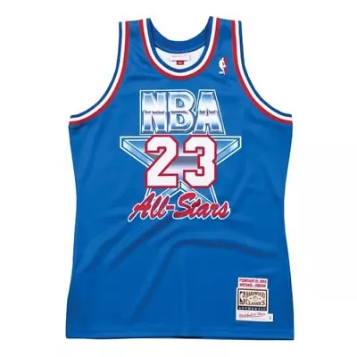 Michael Jordan #23 Mitchell & Ness 1993 Blue All Star Jersey Size 2XL • $18