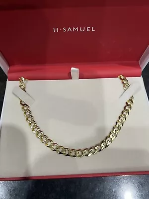 9ct Yellow Solid Gold Diamond Cut Curb Chain 22 Necklace Solid Gold • £900