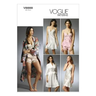 Vogue Sewing Pattern V8888 Women's Robe Slip Camisole And Underwear • £21.50